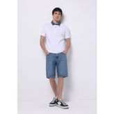 Regular Fit Orta Bel Düz Erkek Indigo Jean Şort