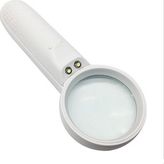 Reko Işıklı 3x 2 LED El Tipi Büyüteç Mercek 75 mm