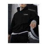 Relax family xf Hellfire Culup Baskılı Gri Kapüşonlu Owersize Erkek Sweatshirt