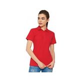 Relaxia Bayan Polo Yaka Tişört - Kırmızı