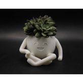 Relaxing Pot - Mini Succulent Planter Mini Sukulent ve Kaktüs Saksısı - Sevimli Masaüstü Dekoratif Saksı - Modern Ev ve Ofis Hediyesi - Standart