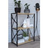 Remaks 3 Raflı Metal Meşe Kitaplık