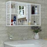 Remaks Beyaz Aynalı Lavabo Banyo Dolabı