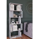 Remaks Lione 5 Raflı Asimetrik Kitaplık - Beyaz