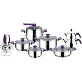 Remetta Ricco Delux 18 Parça Çelik Çeyiz Seti Mor - 18 cm