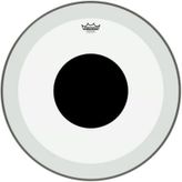 Remo P3-1324-10 Powerstroke P3 Şeffaf Top Black Dot 24" Bas Davul Derisi