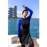 Remsa Mayo 3 Farklı Şekilde Giyilebilir Likralı Etekli Tesettür Mayo R125 Collar