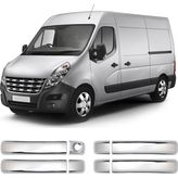 Renault Master Uyumlu 2010 ve Üzeri Krom Kapı Kolu 4 Kapı Paslanmaz Çelik