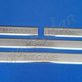 Renault Megane 2 Paslanmaz Çelik 2004-2010 4 Parça Krom Kapı Eşiği