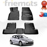 Renault MEGANE 3 HB 3D Havuzlu Paspas 2009-2017 Arası Siyah 4 Parça Friemats