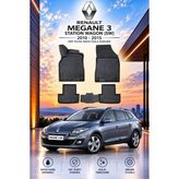 Renault Megane 3 Station Wagon Aracınıza Özel Üretim Havuzlu Paspas Takımı A+ -Mod- - Siyah