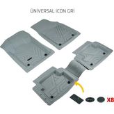 Renault Megane 3 Stw 10-15 Kesilebilir Uyumlu Üniversal Icon Serisi Gri Havuzlu Oto Paspas Takımı