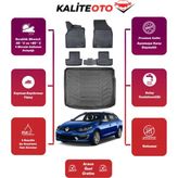Renault Megane 3 Stw 2013 Model Bagaj Havuzu+4d Araca Özel Havuzlu Paspas Takımıı Prqx - Siyah