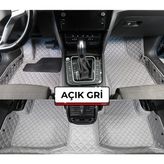 Renault Reno Megane 3 2010-2016 Açık Gri 8d Premium Tam Kaplama Havuzlu Deri Oto Paspas
