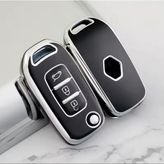 Renault Taliant Sustalı Anahtar Kılıfı Siyah-Silver