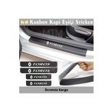 Renault Toros 4 Adet Karbon Kapı Eşiği Sticker