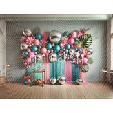 Renkli Balonlar Arka Plan 200X150CM, Stüdyo Fonu
