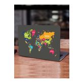 Renkli Dünya Haritası Defter Tablet Laptop Pc Macbook Üzerine Kaplama Için Sticker