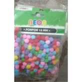 Renkli Ponpon 10 mm 100'LÜ