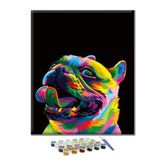 Renkli Pug Sayılarla Boyama Seti