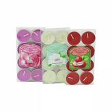 RENKLİ TEA LİGHT 8 PARÇA MUM ÇİLEK KOKULU (5477)