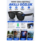 Renklime 8MP Kameralı Yapay Zeka Akıllı Gözlük ChatGPT Destekli Sesli Asistan ve Çeviri Özellikli