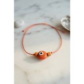 Renklime Handmade Bohem Turuncu Nazar Kolye