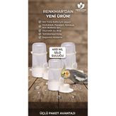 renkmar 400 ml Üçlü Paket Silo Kuş Suluğu - Otomatik Kafes Su Kabı (Muhabbet, Papağan, Kanarya İçin)