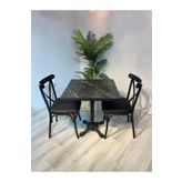 Resa mobilya design Cafe Masa Sandalye Takımı 70x70 Mdf Masa Thonet Sandalye 1 Masa 2 Sandalye