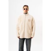 Respire Erkek Abstd Zip Oversize Teddy Ceket Ekru - L