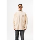 Respire Erkek Abstd Zip Oversize Teddy Ceket Ekru - M