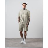 RESPIRE Erkek Far From Basic Baskılı Regular Fit T-Shirt Şort Takım Yeşil
