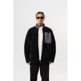 Respire Erkek Zip Oversize Teddy Ceket Siyah