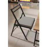 Retodesign RETODESİGN 2 ADET KATLANIR SİYAH METAL SANDALYE MİNDERLİ 20242S