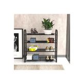 Retohome Metal 4 Katli Ayakkabilik Ve Çok Amaçli Raf 2321 Siyah