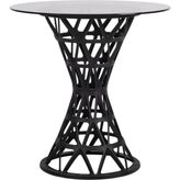 Retro Art Eiffel Masa Temperli Cam 70 cm - Siyah