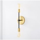 Retro Modern Gold Dekoratif 2 Li Rustik Duvar Aplik
