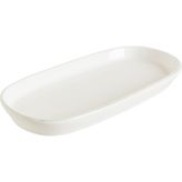 Retro Olive Hygge 12 Adet 21CM Yeşil Kenar Çizgili Porselen Oval Tabak