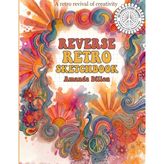Retro Reverse Sketchbook: Reverse Coloring Book