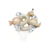 Retro Şapkali Dinazor Şeker Folyolu Yaş Balon Set, 2