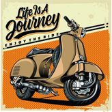 Retro Vespa Sticker Araba, Motorsiklet, Kask, Laptop, Cam Sticker 12x12 Cm