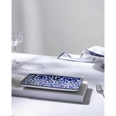 Reve Bleu Freya Dikdörtgen Tabak - 22 cm - Mavi/Beyaz