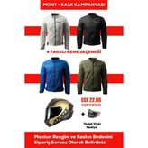 Revertech Şehir Içi Kullanıma Uygun Korumalı Yazlık Motosiklet Montu + Hediye Axxıs Draken S Gear A9 Kask 🎁 - XL