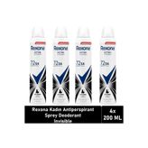 Rexona Invisible Black&White Kadın Sprey Deodorant 4 x 200 ML