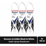 Rexona Kadın Sprey Deodorant Invisible 150 ml x3