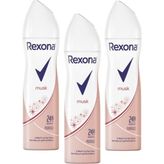 Rexona Musk Kadın Sprey Deodorant 3 Adet