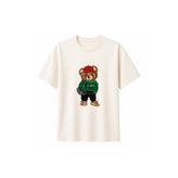 reyselstyle OSHO KUMAŞ ÜZERİ TEDDY BEAR PUNCH NAKIŞLI BASIC TSHİRT