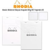 Rhodia Basic Beyaz Kapak 80 gr 80 Yaprak A5 Bloknot