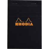 Rhodia Basic Üstten Zımbalı Bloknot A6 Kareli Siyah