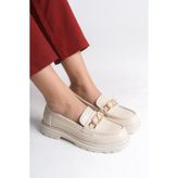 Riccon Kadın Loafer 0012506 Bej